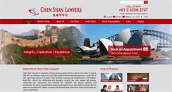 Desktop Screenshot of chenshanlawyers.com.au