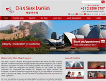 Tablet Screenshot of chenshanlawyers.com.au